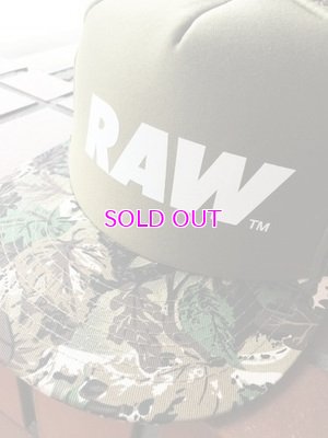 画像1: RAW /LOGO MESH TRUCKER SNAPBACK HAT