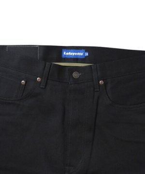画像2: Lafayette 5 POCKET BLACK DENIM PANTS - BAGGIE FIT