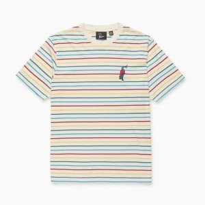 画像1: by parra Staring Striped Tee