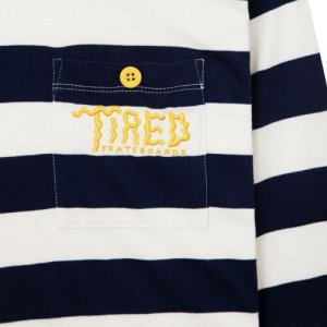 画像3: TIRED / SQUIGGLY LOGO STRIPED POCKET LS