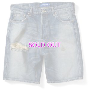 画像1: Lafayette 5 POCKET SELVAGE WASHED DENIM SHORTS - STANDARD FIT -