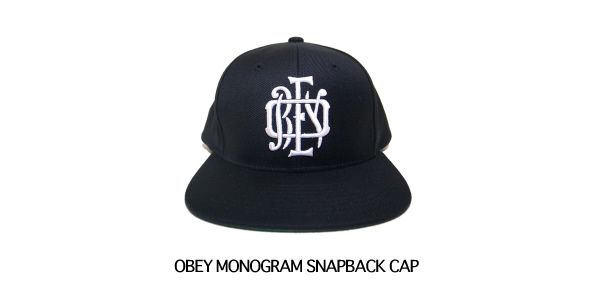 OBEY MONOGRAM SNAPBACK CAP