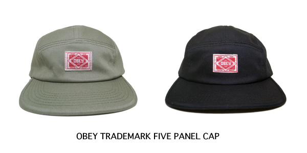 OBEY TRADEMARK FIVE PANEL CAP