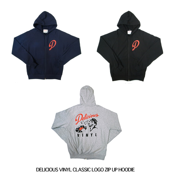 DELICIOUS VINYL CLASSIC LOGO ZIP UP HOODIE