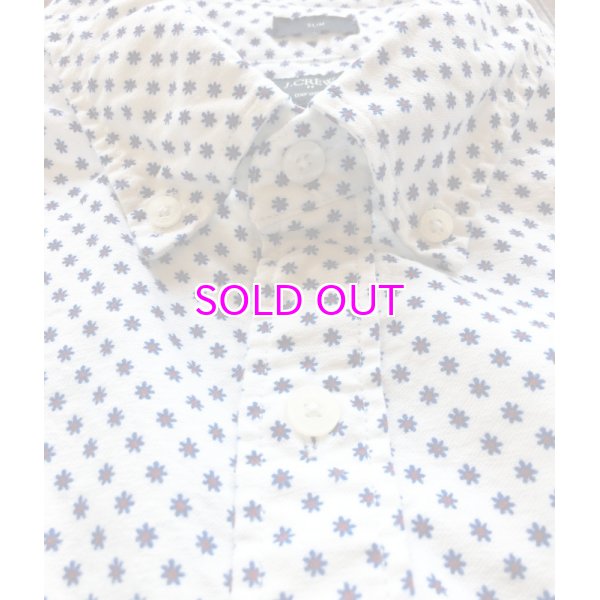 画像1: J.CREW / Slim short-sleeve printed oxford shirt (1)