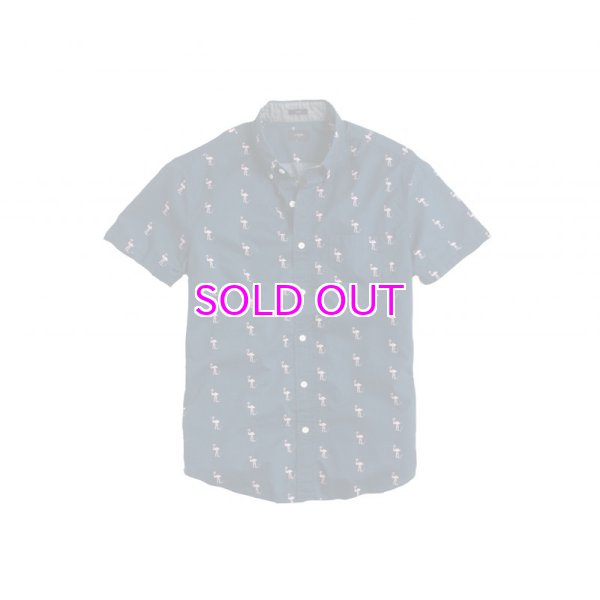 画像1: J.CREW Slim short-sleeve printed shirt (1)