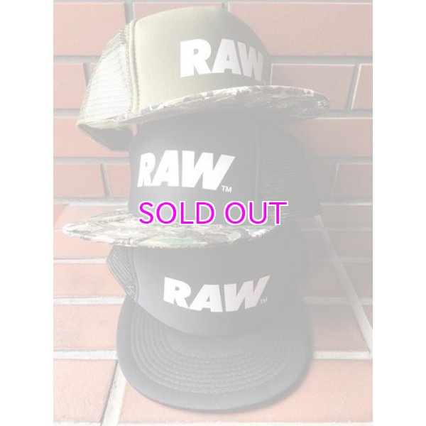 画像3: RAW /LOGO MESH TRUCKER SNAPBACK HAT (3)