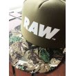 画像1: RAW /LOGO MESH TRUCKER SNAPBACK HAT (1)
