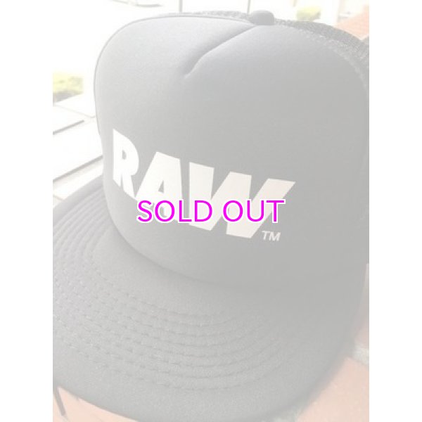 画像1: RAW /LOGO MESH TRUCKER SNAPBACK HAT (1)