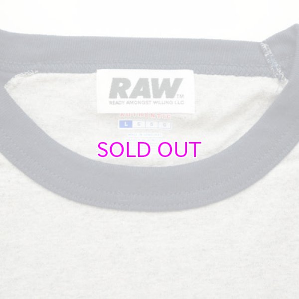 画像3: RAW BIG LOGO 5.2 OZ. RAGLAN T-SHIRT (3)