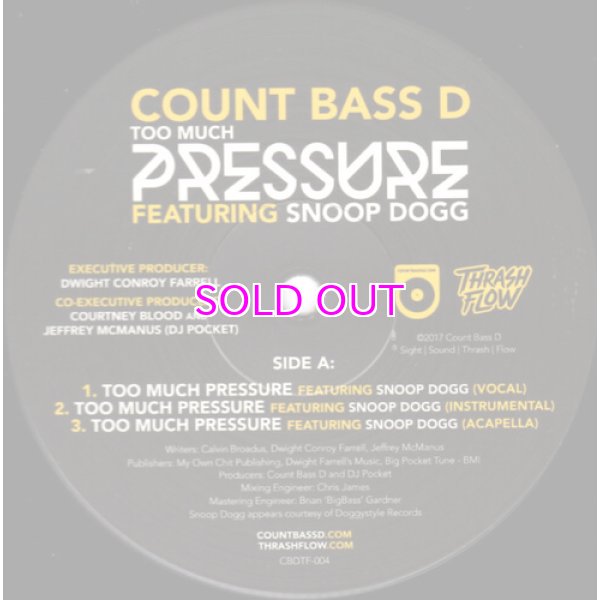 画像3: COUNT BASS D  / TOO MUCH PRESSURE 12" (3)