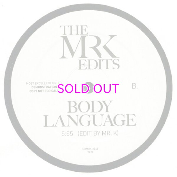 画像2: MR.K (DANNY KRIVIT)  / STICK TOGETHER/BODY LANGUAGE 12" (2)