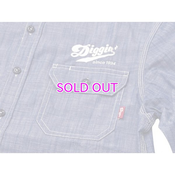 画像2: SD "Diggin♪" L/S CHAMBRAY SHIRT  (2)