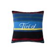 画像1: TIRED / STRIPED THROW PILLOW (1)