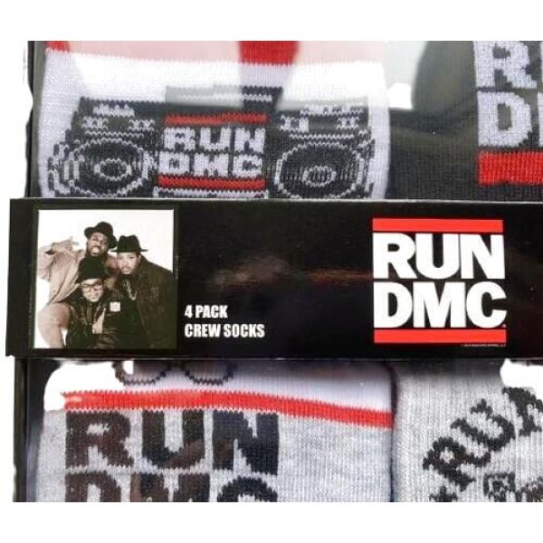 画像3: RUN DMC 4 Pack Mens Crew Socks (3)