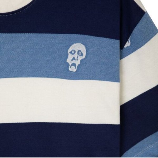 画像3: TIRED / SAD SKULL STRIPED JACQUARD SS  (3)