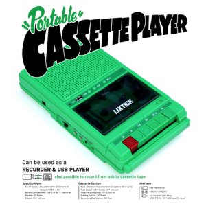 画像: LIXTICK PORTABLE CASSETTE PLAYER (ONLY DECK)