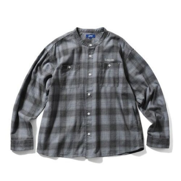 画像4: LFYT / NEP TWILL CHECK BAND COLLAR SHIRT (4)