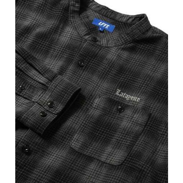 画像8: LFYT / NEP TWILL CHECK BAND COLLAR SHIRT (8)