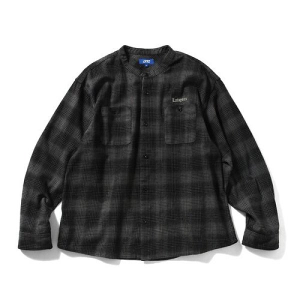 画像2: LFYT / NEP TWILL CHECK BAND COLLAR SHIRT (2)
