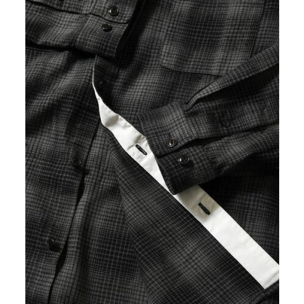画像9: LFYT / NEP TWILL CHECK BAND COLLAR SHIRT (9)