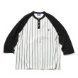 画像2: LFYT - PINSTRIPE RAGLAN SLEEVE TEE  (2)