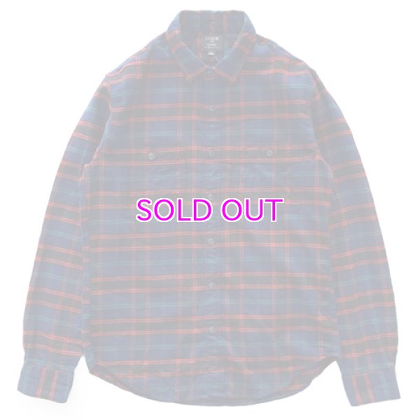 画像1: J.CREW SLIM PLAID FLANNEL SHIRT (1)