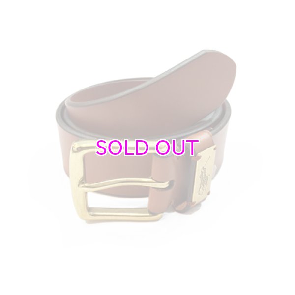 画像1: POLO RALPH LAUREN LEATHER BELT (1)