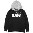 画像1: RAW LOGO TWO TONE HOODIE (1)