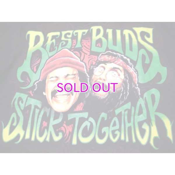 画像2: PARAMOUNT PICTURES CHEECH & CHONG'S UP IN SMOKE "BEST BUDS STICK TOGHETHER" T-SHIRT (2)