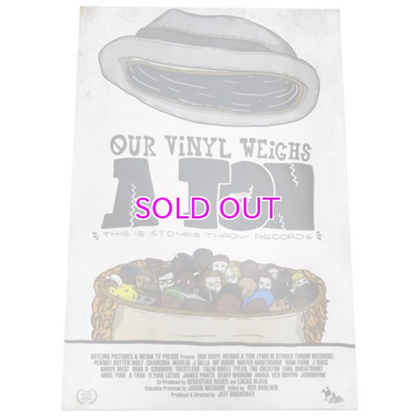 画像1: STONES THROW OUR VINYL WEIGHTS A TON POSTER XL  (1)