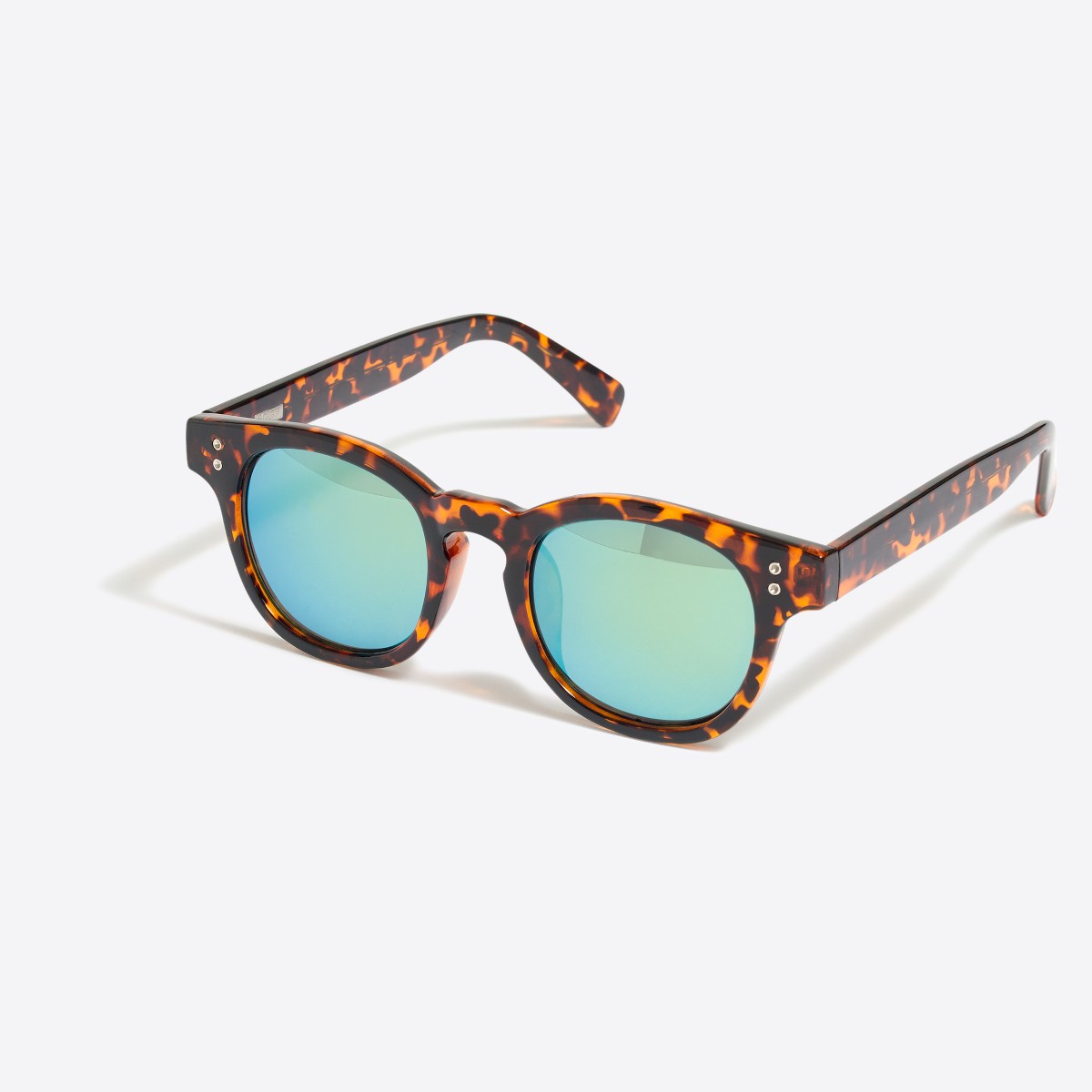 画像: J.CREW Mirrored-lense tortoise sunglasses