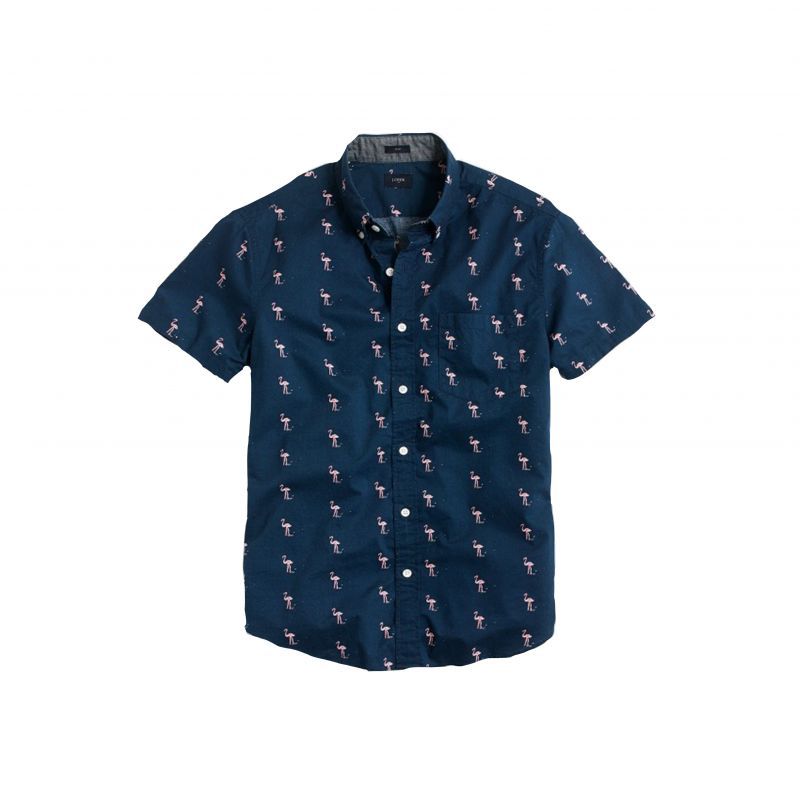 画像: J.CREW Slim short-sleeve printed shirt