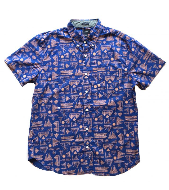 画像: J.CREW Slim short-sleeve printed shirt