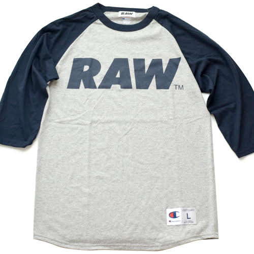 画像: RAW BIG LOGO 5.2 OZ. RAGLAN T-SHIRT