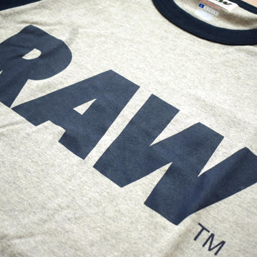 画像: RAW BIG LOGO 5.2 OZ. RAGLAN T-SHIRT