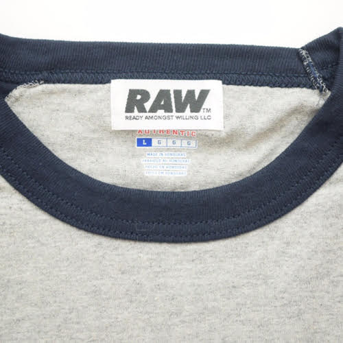 画像: RAW BIG LOGO 5.2 OZ. RAGLAN T-SHIRT