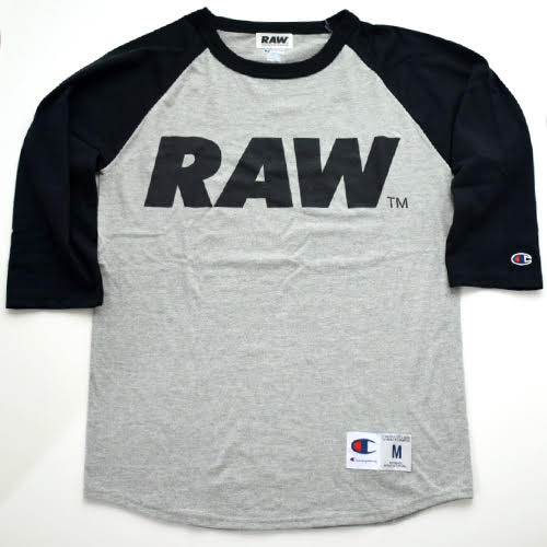 画像: RAW BIG LOGO 5.2 OZ. RAGLAN T-SHIRT