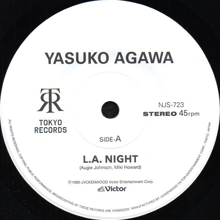 画像: 阿川泰子（Yasuko Agawa) / L.A.NIGHT b/w 野呂一生(Issei Noro)  / TRANSPARENCY  7"