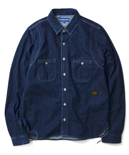 画像: Lafayette CLASSIC WASHED DENIM FATIGUE SHIRT