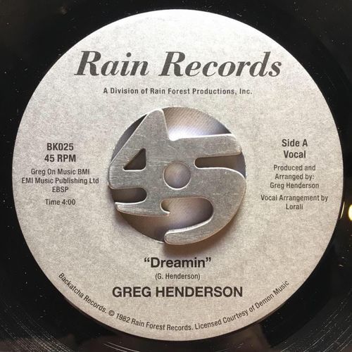 画像: GREG HENDERSON / DREAMIN 7inch  