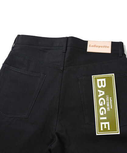 画像: Lafayette 5 POCKET BLACK DENIM PANTS - BAGGIE FIT