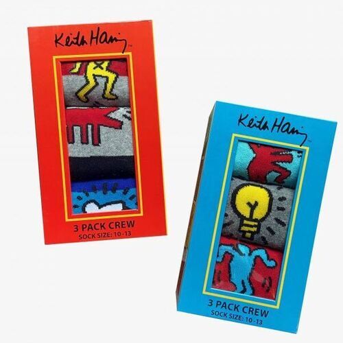 画像: Keith Haring Men 3 Pack Crew socks (size 10-13)