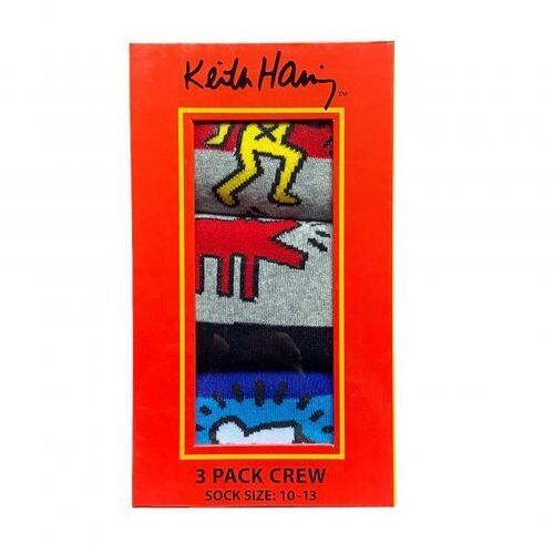 画像: Keith Haring Men 3 Pack Crew socks (size 10-13)