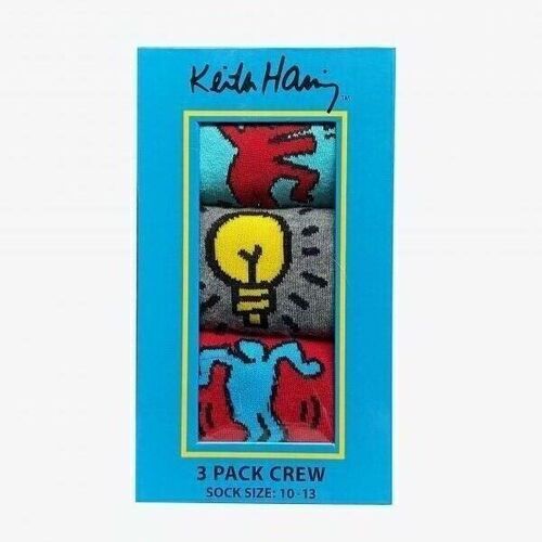 画像: Keith Haring Men 3 Pack Crew socks (size 10-13)