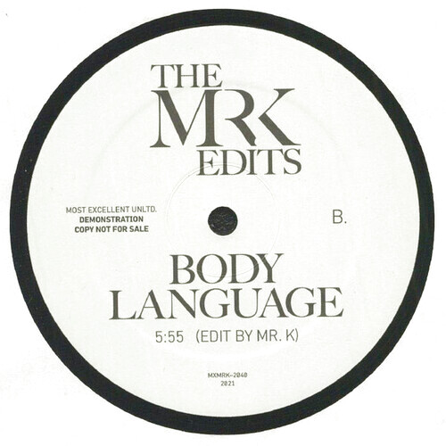 画像: MR.K (DANNY KRIVIT)  / STICK TOGETHER/BODY LANGUAGE 12"