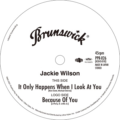 画像: JACKIE WILSON / It Only Happens When I Look At You / Because Of You 7"