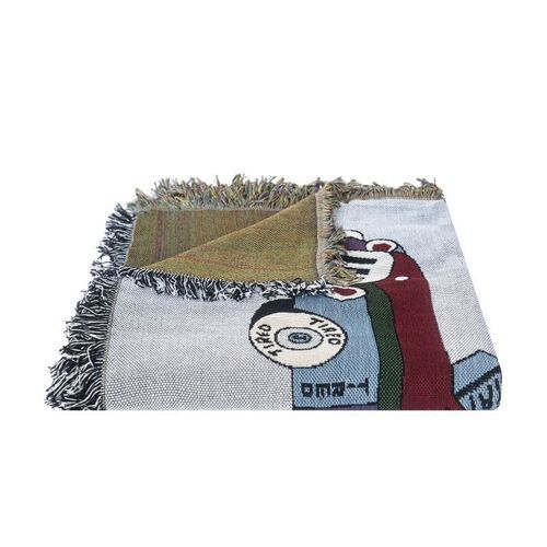 画像: TIRED WOVEN COLLAGE THROW BLANKET