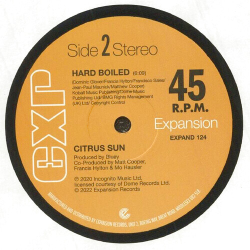 画像: CITRUS SUN / EXPANSIONS b/w HARD BOILED 12"