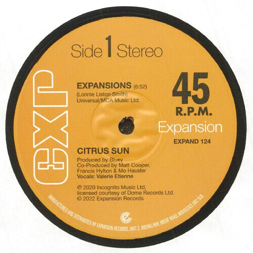 画像: CITRUS SUN / EXPANSIONS b/w HARD BOILED 12"